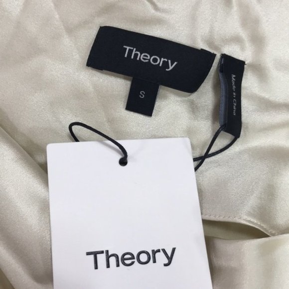 THEORY Draped Boatneck Top in Stretch Satin - Picture 4 of 11